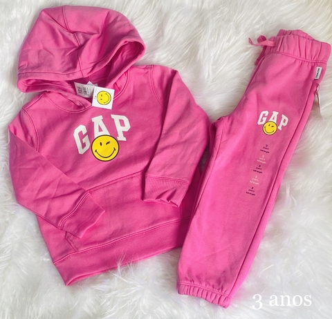 Conjunto Gap rosa smile