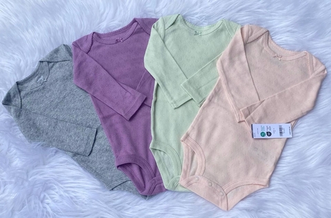 Kit 4 bodys Ribana cores lisas