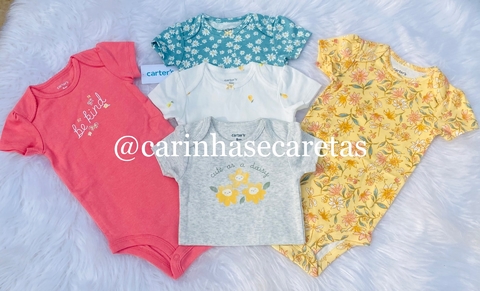 kit 5 bodys jardim carters