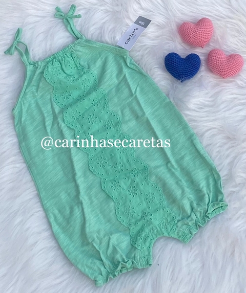 Romper alcinha verde carters