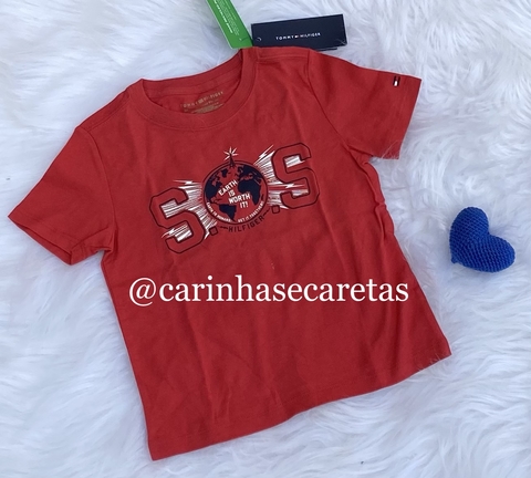camiseta vermelha tommy hilfilger