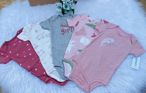 kit 5 bodys love salmao