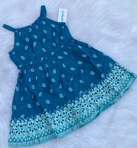 vestido molinho azul carters