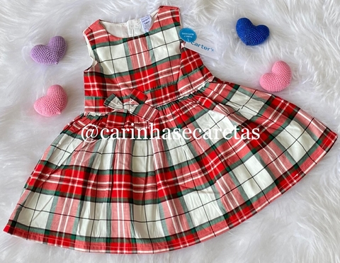 vestido festa xadrez carters