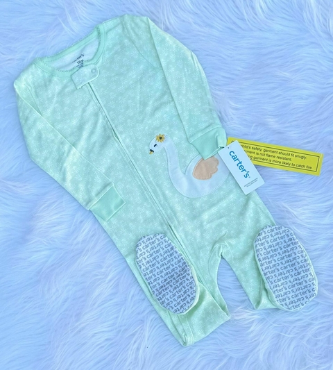 Macacão cisne verde Carters (algodão)