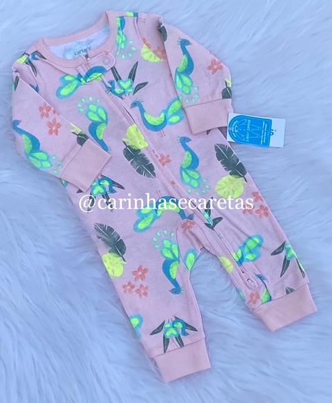 macacão malha passaros carters