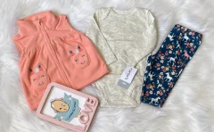 Conjunto colete fleece rosa carters - comprar online