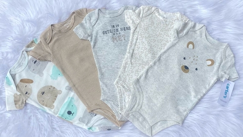 Kit 5 bodys Carters ursinho