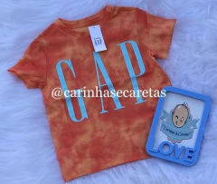 Camiseta Gap Tie dye laranja 
