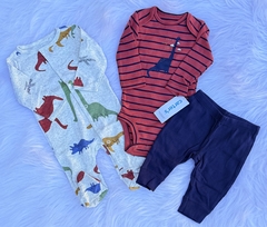 Kit 3 peças Dino Carters
