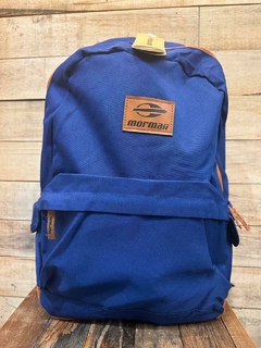 MOCHILA BASE ECO CUERO MORMAII (AZUL) - comprar online