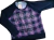 Buzo de lanilla con strass, negro y escoces fucsia, talle 4 (sh020714) - comprar online