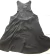 Vestido de encaje y fibrana, negro, talle unico (c071119)