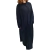Vestido largo de lanilla con capucha oversize, negro, talle unico (v030321) - tienda online