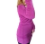 Sweater de hilo y lycra, bordo, largo, talle unico (in110317) - comprar online