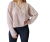 Sweater liviano, escote en V, beige, talle unico (l050821) en internet