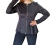 Chaqueta elastizada rasada, con cierre, entallada, negra (em050717) - comprar online