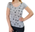 Remera manga corta con tiritas cruzadas en la espalda, gris melange, talle unico (gd0401118) - comprar online