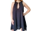 Vestido de encaje y fibrana, negro, talle unico (c071119)
