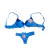 Conjunto importado armado con less, turquesa, talle 90 (0317)