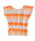 Remera manga corta rayada, naranja, talle 12 (a021113)