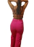 Pantalón wide leg de gabardina, fucsia, talle 40 (v011222) - Namaste Argentina