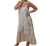 Maxi vestido de algodón, blanco, talle L (k071222) - comprar online