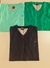 Pack x 3 remeras manga corta, escote V, acqua+ azul + verde, talle XXL(m020921)