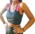 Top deportivo de lycra, rosa fluo, talle L (bl170223)