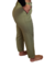 Pantalon de vestir con cintura elastizada, verde oliva, talle M (l040423) - comprar online
