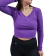 Remera manga larga gamuzada, violeta, talle M (t030623)