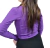 Remera manga larga gamuzada, violeta, talle M (t030623) en internet