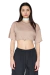 Remera Top Con Cordon De Ajuste, beige, talle unico (na361023)