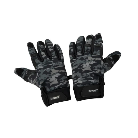 Guantes Spinit caza y pesca camuflado talle L/XL