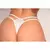 Calcinha Fio Dental Pérolas Sexy com Abertura branca Frontal Tallyta na internet
