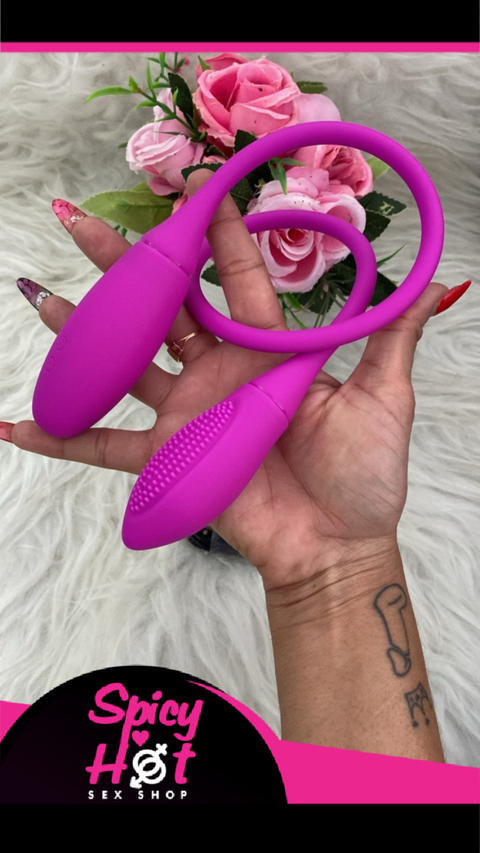 Vibrador Duplo Flexível com 7 Modos de Vibração - PRETTY LOVE SNAKY VIBE