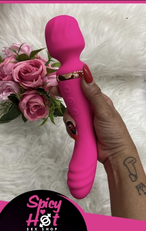 Vibrador AV-2 Duplo Varinha e Ponto G Luxo Pink