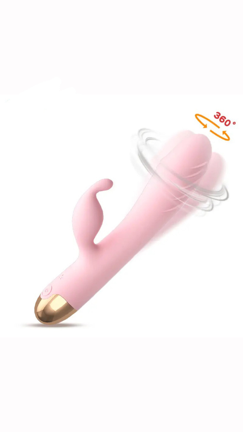 Vibrador Rotativo Lilo Rosa Recarregável 10 Vibrações