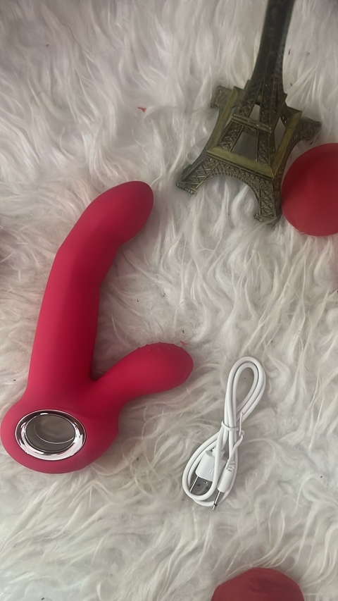 Vibrador RECARREGÁVEL Duplo Ponto G com Estimulador de Clitoris 12 vibrações