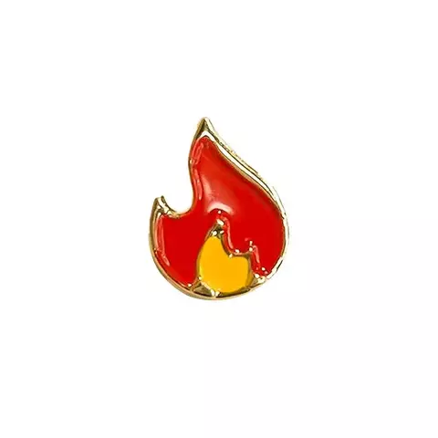 EMOJI Charm Formato Foguinho Dourado para Personalização Hard