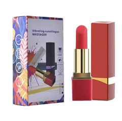 Mini Vibrador Batom Vermelho 10 Vibrações