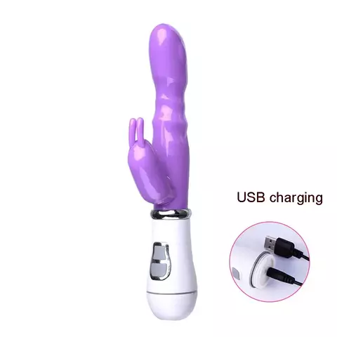VIBRADOR Rabbit RECARREGAVEL 12 VIBRAÇÕES ROXO