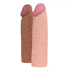 Capa Peniana Lovetoy com Veias e Cyberskin 17,cm Sexy Import - Spicy Hot Sexshop