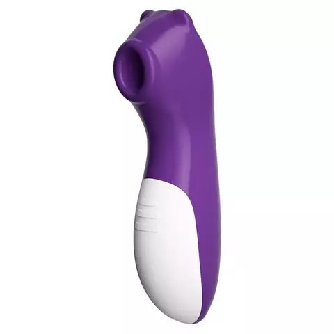 Estimulador de Clitóris Liso em Formato de Urso ROXO com 10 Modos de Pulsação Vip Mix