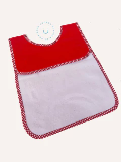 Poncho Cuerina Rojo Borde Cuadrille - comprar online