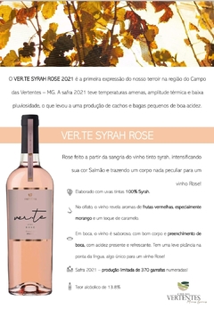 Cave das Vertentes Verte Syrah Rosé 2021 - comprar online