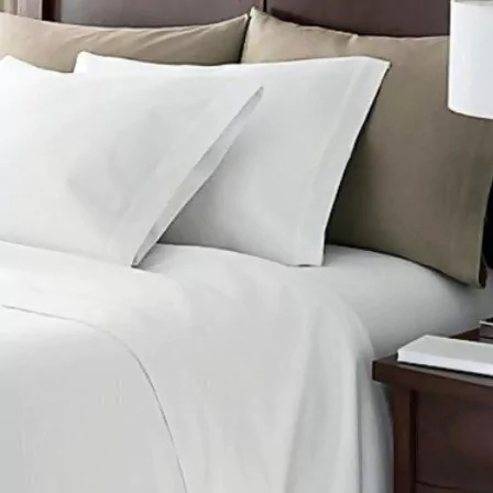 Juego de sábanas Blancas Percal para hotelería