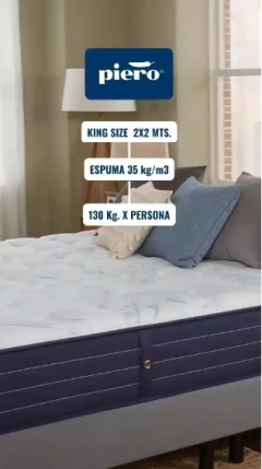 Colchón y Base Sommier Premium LEREVER 2 Espuma ALTA DENSIDAD