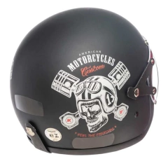 CAPACETE KRAFT OLD SCHOOL CUSTOM PRETO FOSCO - loja online