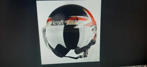 Capacete Kraft Plus Vintage Inglaterra Preto Fosco